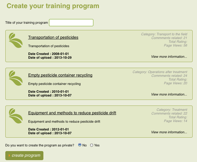 create training program